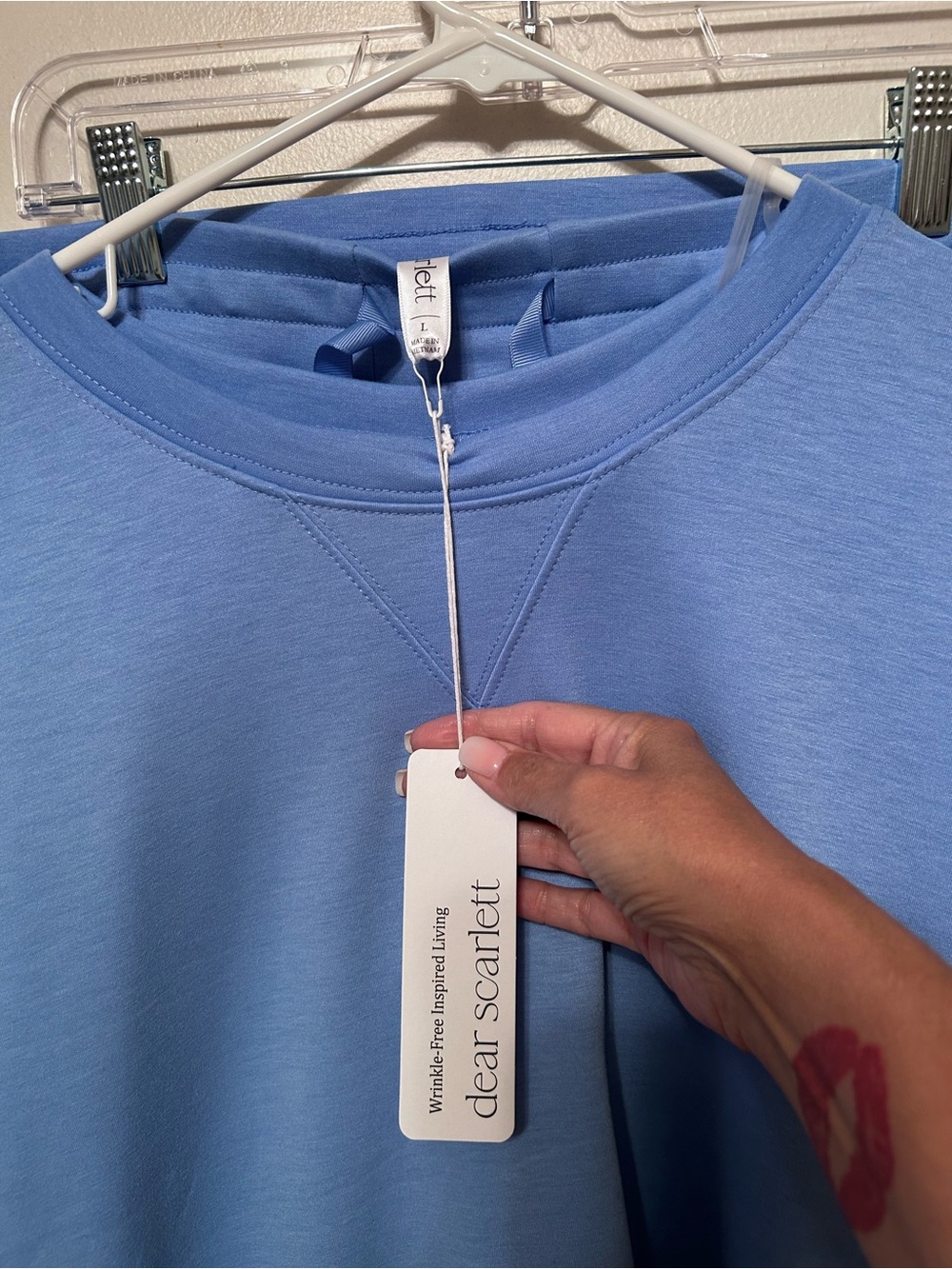 Dear Scarlett Scuba Light Blue Women’s Sweatsuit - Picture 4 of 6